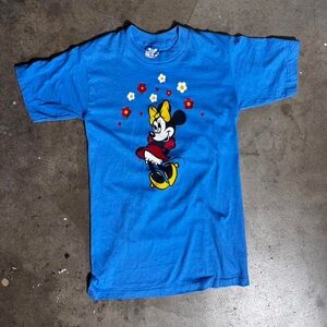 Vintage 80s single stitch Disney Minnie Mouse blue graphic tee #minniemouse